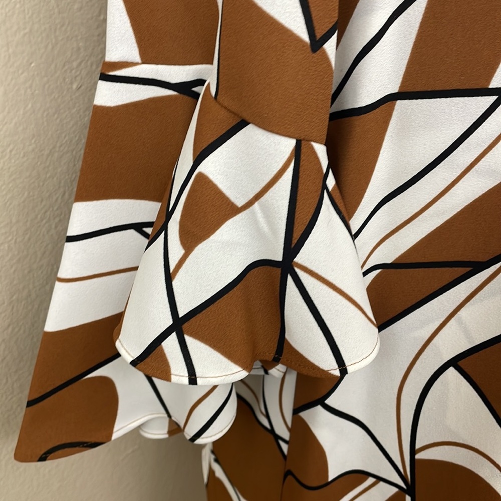 Alfani Printed Ruffle-Sleeve T Abstract Layers - Picture 2 of 7